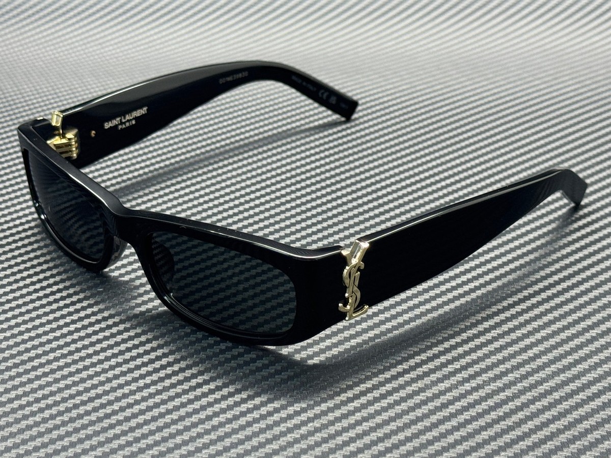 Saint Laurent Black Sunglasses | Iconic Gold YSL Logo Temple YSL Logo Sunglasses – Two Skirts main image 4
