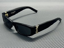 SAINT LAURENT SL M152 001 Black Gold Grey Women's 55 mm Sunglasses