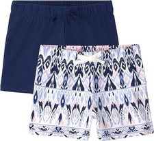 The Children's Place Girls Pull on Fashion Shorts, Milky Way 2-Pack, Large 10/1