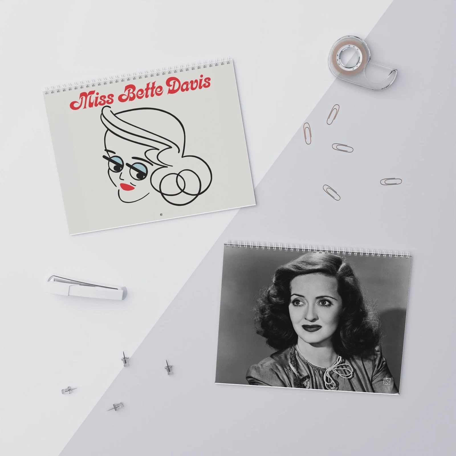 Bette Davis 2026 Wall Calendar - Home Decor, Monthly, Office Supplies