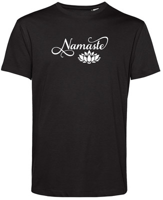 T-Shirt ''Namaste Lotus'', 12 Farben, S-XXL, Damen/Herren, Bio-Baumwolle