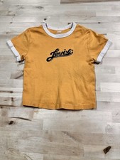 Vintage 90s Little Levi's Mustard Yellow Kid's T-Shirt Small