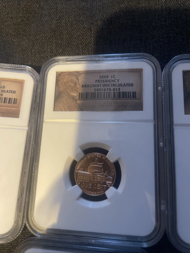 10 U.s Uncirculated Lincoln Memorial Pennies NGC Grad of Ms 69. BU. - Image 3 of 4
