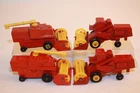 4 Vintage 1960's-1970's Matchbox Lesney Combine Harvester Farm Trucks #51 & #65