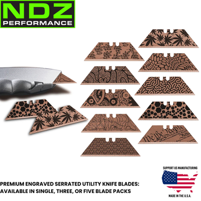 NDZ Copper Laser Engraved Utility Knife Blade Custom Design | eBay