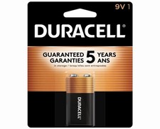 Duracell CopperTop 9V Alkaline Battery - Exp Mar 2029 NEW. 1 Pack.