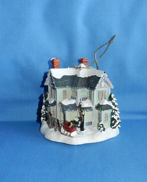 Bradford Thomas Kinkade 2000 Winter Afternoon Illuminated Christmas Ornament