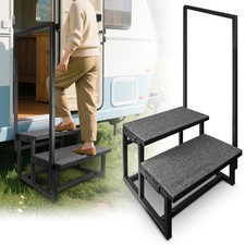 2-Step Stool with Handle for Elderly, Heavy Duty Non-Slip Step Stool for High...