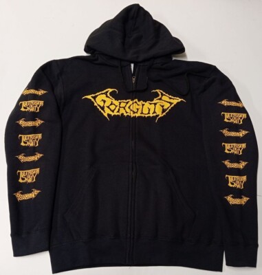 Gorguts Zipper Hoodie Sweatshirt Pestilence Obscura Demigod Entombed Morbid *