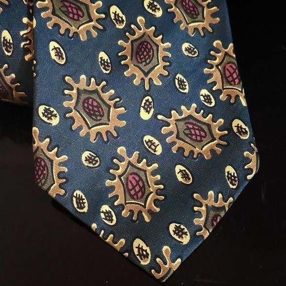 Dior Mid Century Modern Sunflower Floral Neckwear Tie 100% All Silk Steampunk thumbnail 6