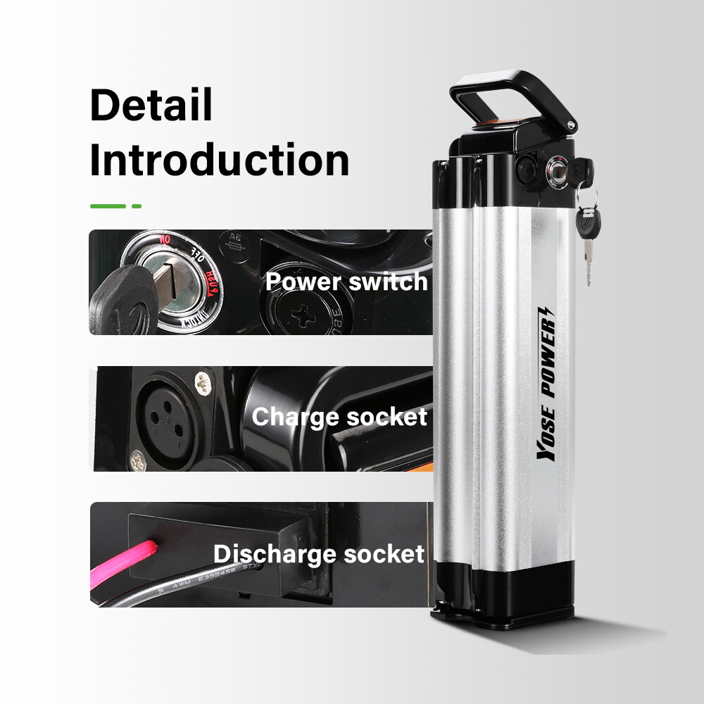 24V15.6Ah E-Bike Batterie de Vélo Electrique avec Chargeur Pour 250W/350W Moteur