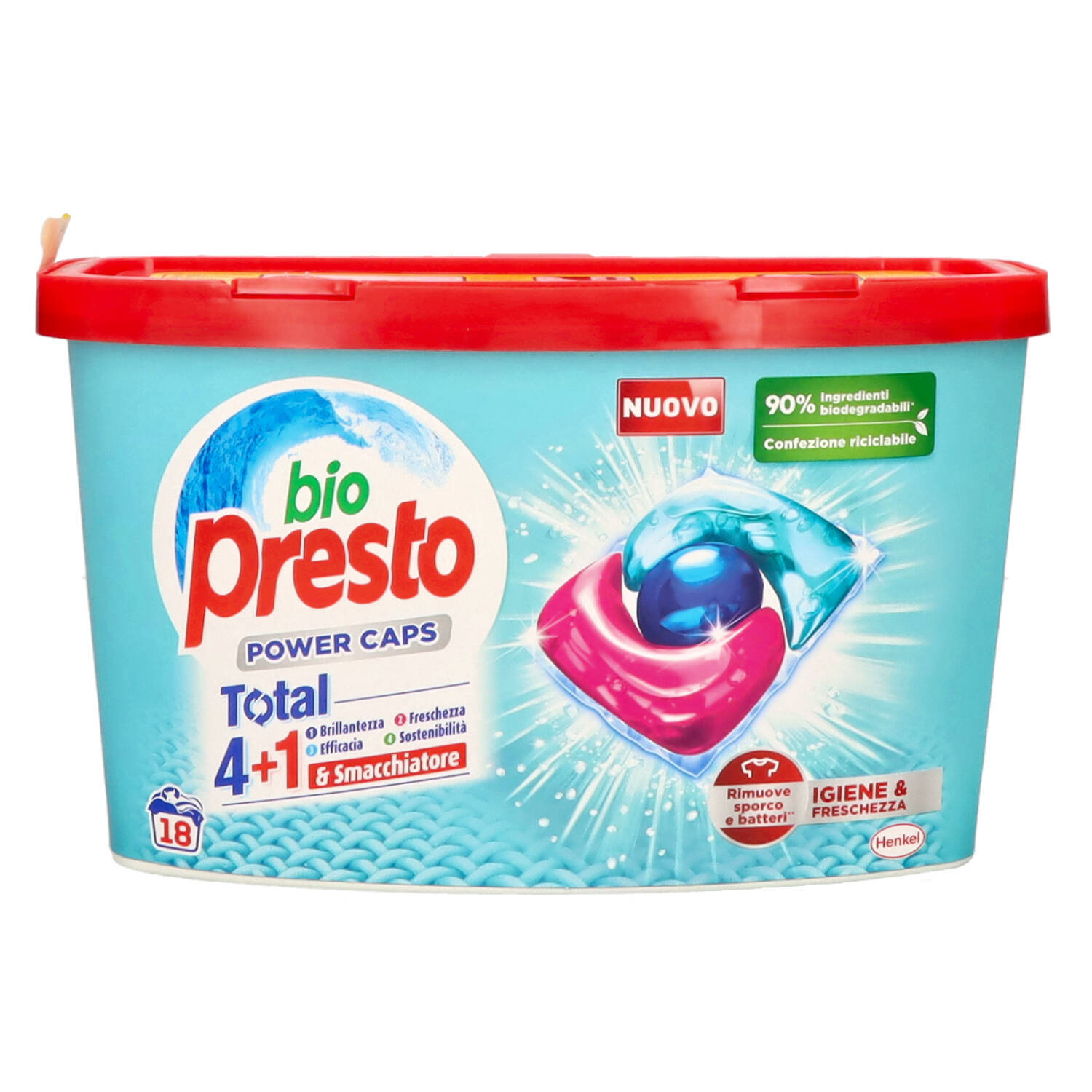 BIO PRESTO DETERSIVO POWER CAPS IGIENE E FRESCHEZZA 18 LAVAGGI