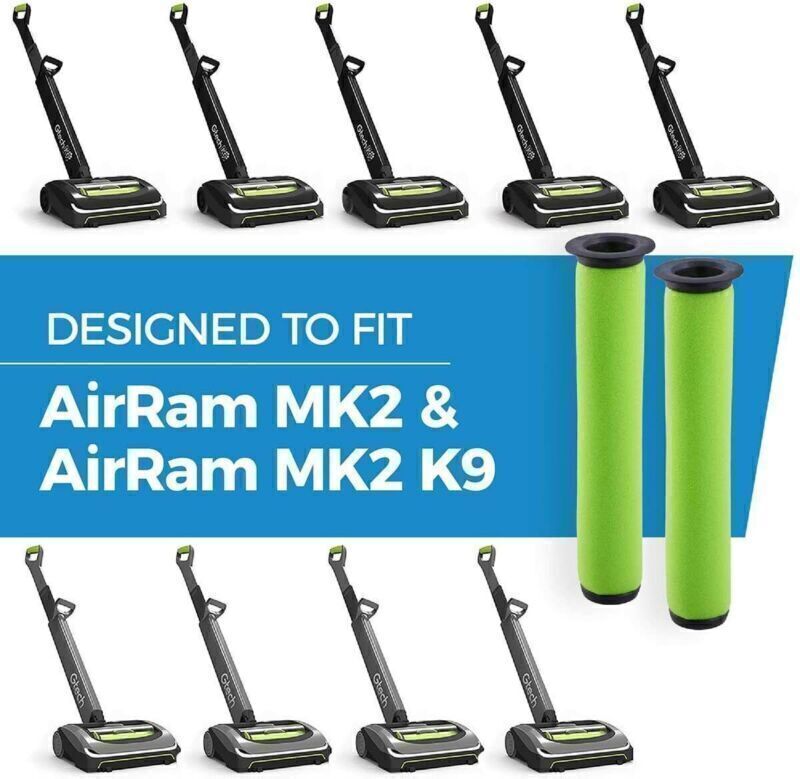 4 x Spare Parts for Gtech Air Ram MK2 K9 Cordless Vacuum Cleaner Washable Filter eBay