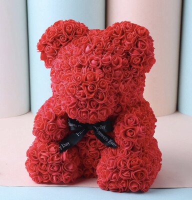 rose artificial td bear
