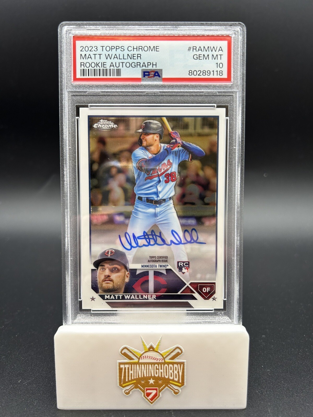 2023 Topps Chrome Matt Wallner Rookie Auto RC Twins #RAMWA PSA 10