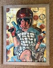 Beauty Parlor, Mixed Media Painting, Van Ness