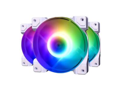 ID-COOLING DF-12025-ARGB Trio Snow Case Fan CPU Cooling Fan Addressable RGB