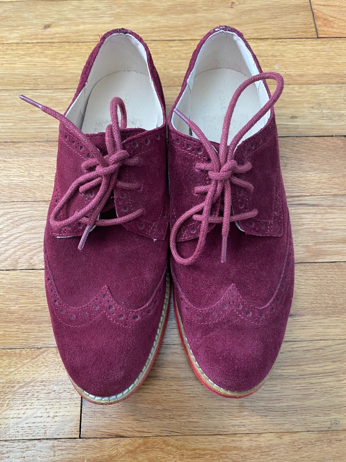Cole Haan Lunargrand Malbec Suede Red 