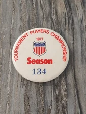 1977 PGA TPC Tournament Players Championship Stadium Season Button Pin Vintage 