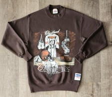 Vintage 90s Cleveland Browns Sweatshirt Mens M Nutmeg Crewneck Pullover USA Made