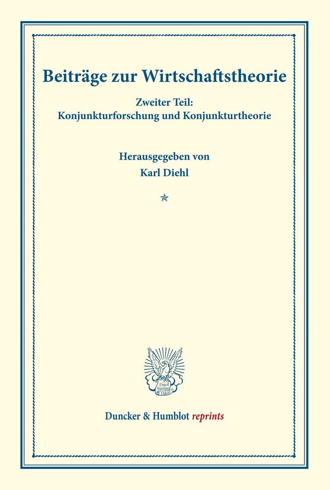 Thumbnail - Beiträge Zur Wirtschaftstheorie. | Buch | 9783428175079
