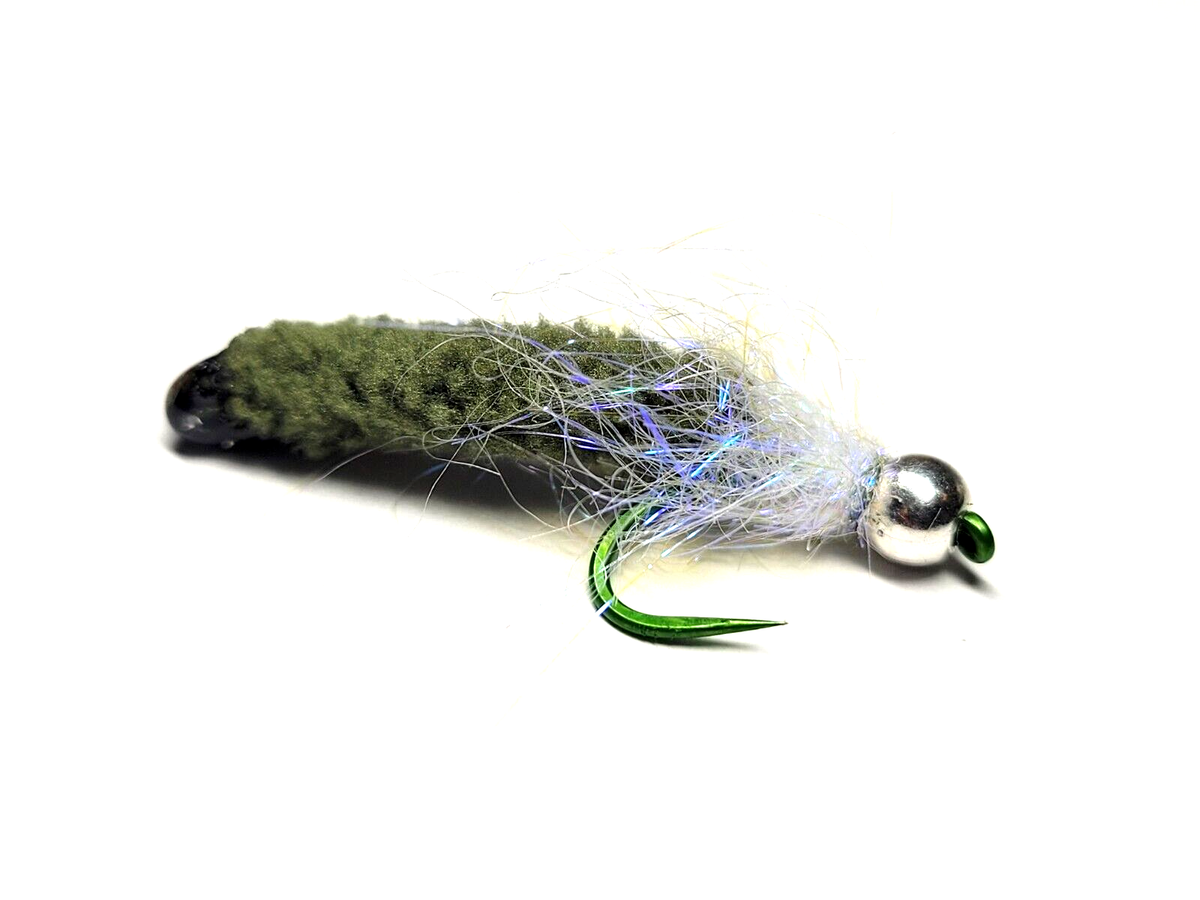 Fly Fishing Flies Mop Fly Caddis 3/16 Tungsten Bead #8