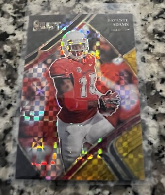 Davante Adams 2023 Select Draft Picks Black and Red Squares 048 /100 LV Raiders