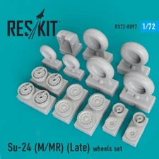 1/72 Reskit RS72-0097 Su-24 (M/MR) (Late) wheels set