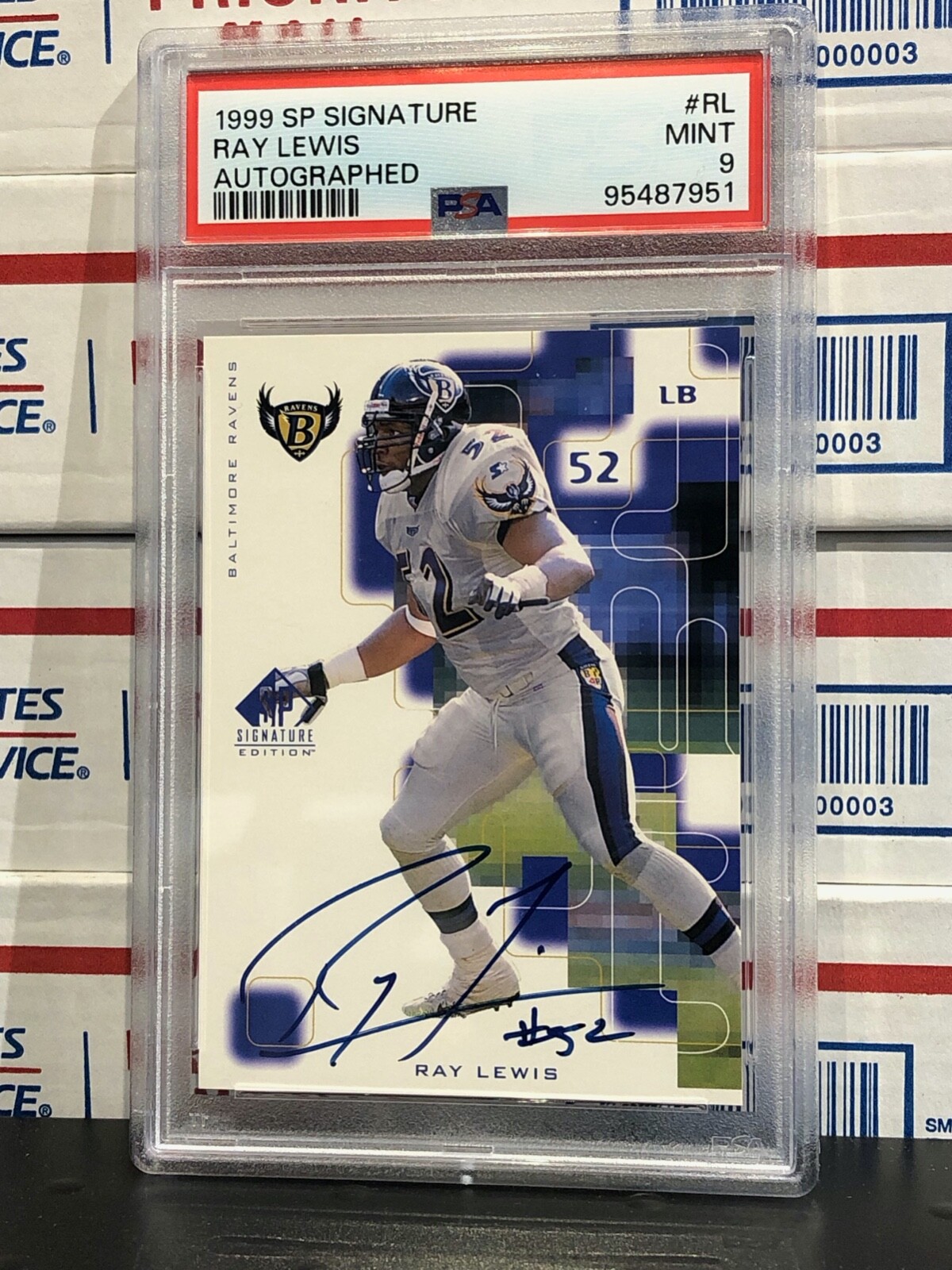 1999 UPPER DECK SP SIGNATURE EDITION ROY LEWIS, #RL, AUTO, GRADED PSA MINT 9 HOF