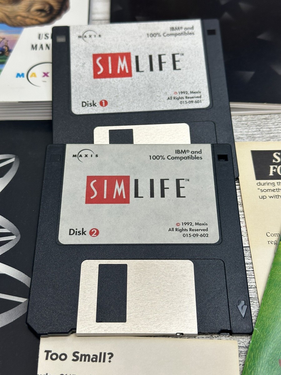 Sim Life The Genetic Playground Big Box IBM PC Game Manual And 2
