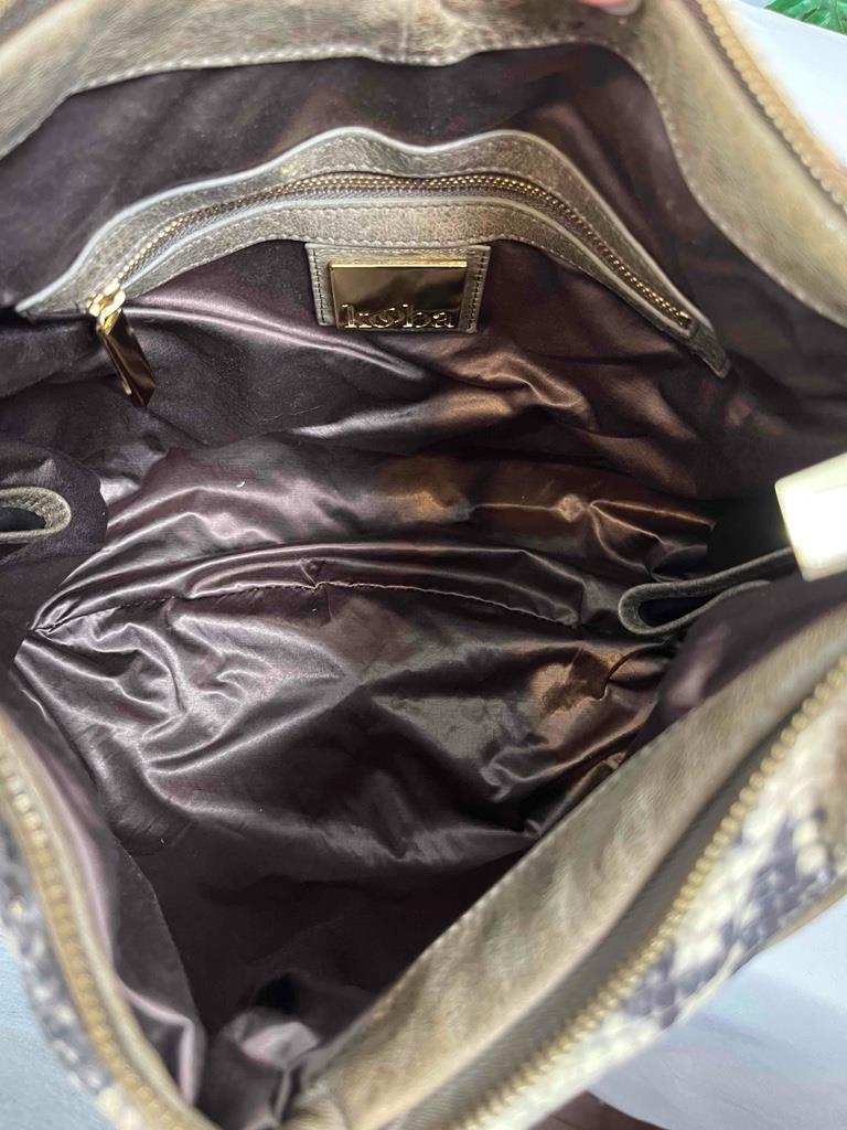 KOOBA Python Snakeskin Prints Leather Top Double … - image 7