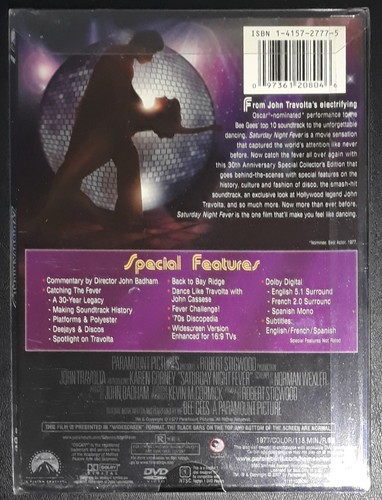 Saturday Night Fever Brand New DVD 2007 30th Anniversary Edition John Travolta - Picture 2 of 2