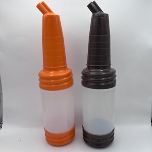 2 Tablecraft Saferfood Bartender Pourmaster Dispensers Long Neck Top Containers