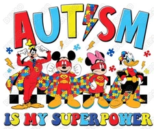 Autism is My SuperPower  DTF  Shirt Iron on Transfer