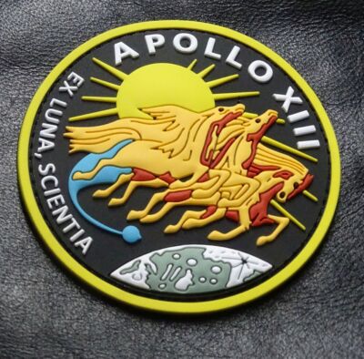 Apollo 13 XIII EX LUNA SCIENTIA Crew Hook Fastener PATCH (3D-PVC Rubber)
