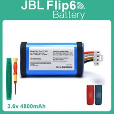 Battery for JBL Flip 6 JBLFLIP6BLUAM JBLFLIP6REDAM GSP-1S2P-F6D 3.7V 4800mAh