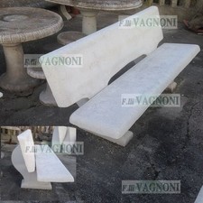 Panchina panca con schienale cm 170 in cemento marmo pietra da giardino no ghisa