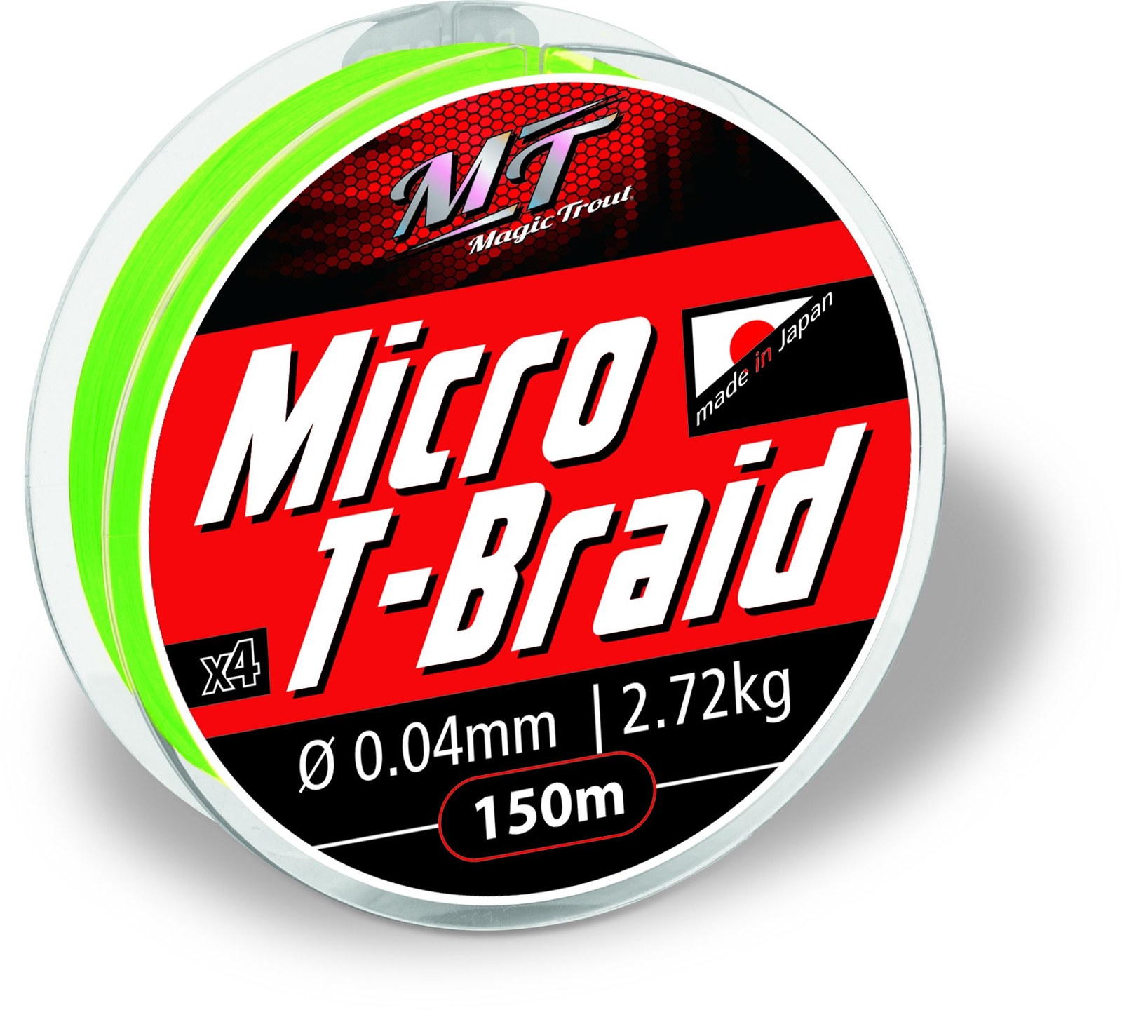 Гефлохтене Magic Trout Micro T-Braid, 150 м, Шартрез 0,12мм (17,99 евро/100 м)
