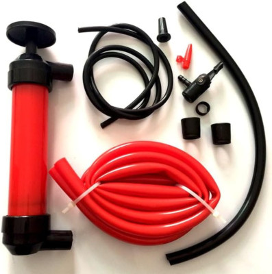 Handpumpe Mit 2,5m Schlauch - Umfüllpumpe Für Benzin, Diesel, Öl & Wasser