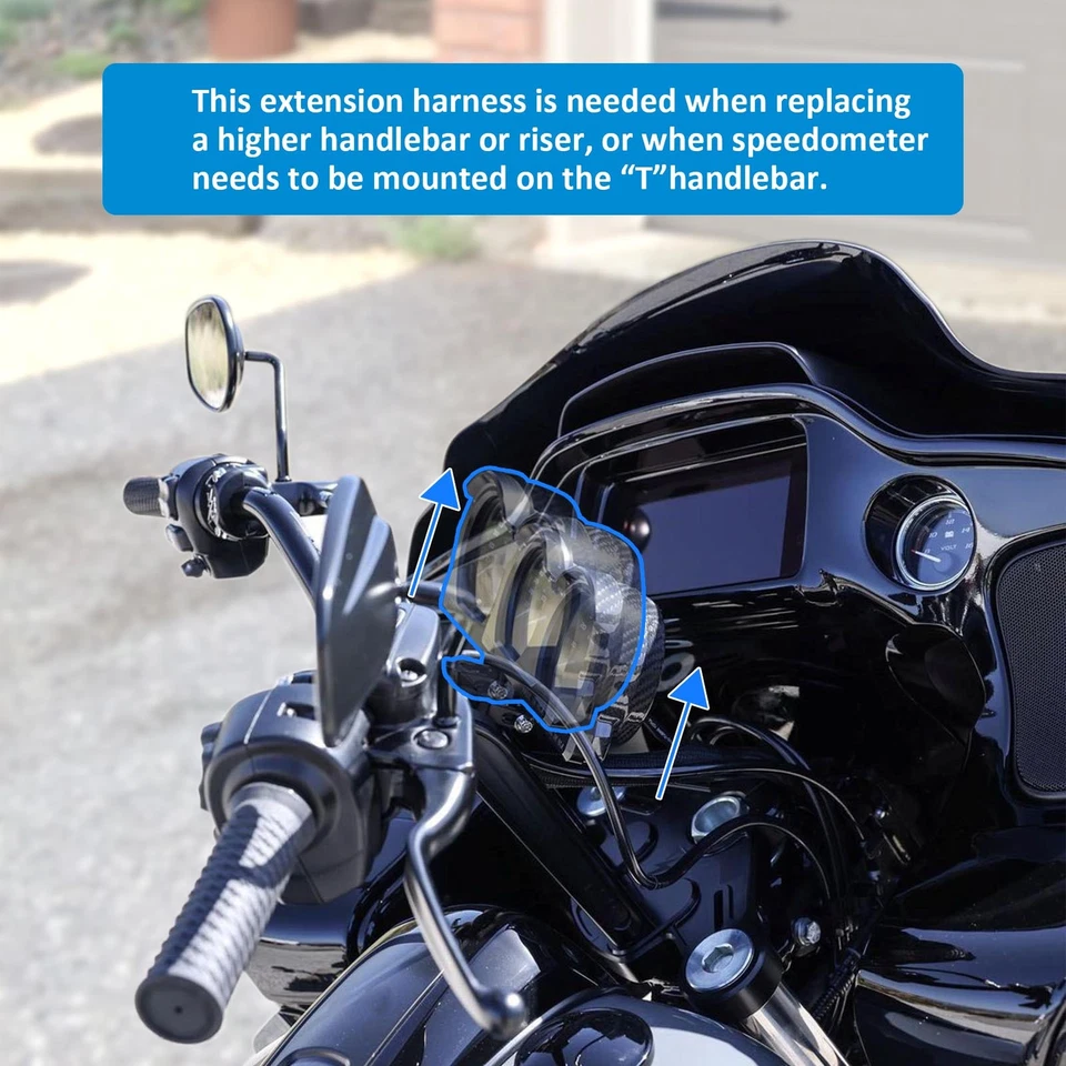 20” Speedometer Instrument Extension Harness Fit For Harley Road Glide 2015-2023 - Image 4 of 4