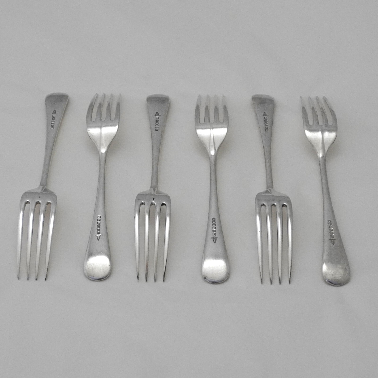 RATTAIL Design WALKER & HALL SHEFFIELD Silver Service Cutlery Six