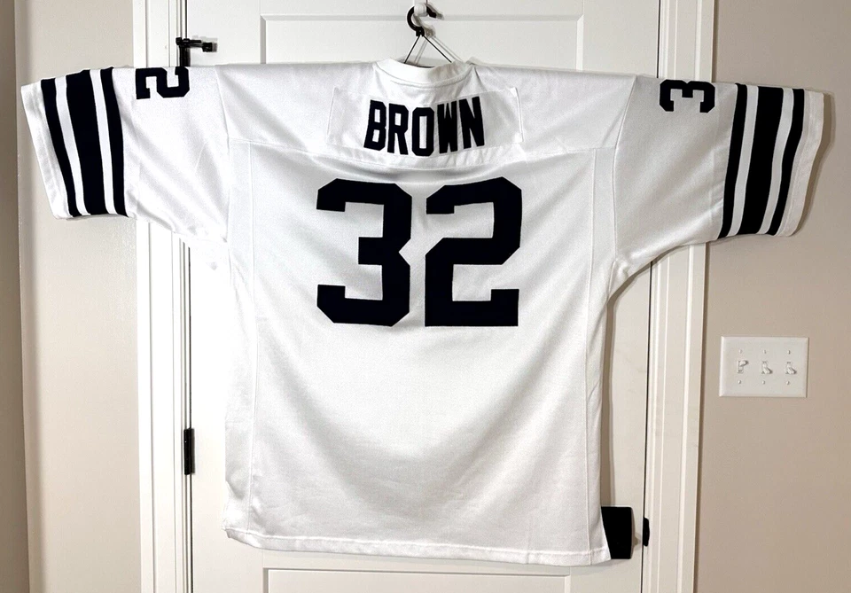 VTG JIM BROWN Jersey 3XL Mens #32 ALL AMERICAN 1964 adidas XXXL SIGNED Rare - Image 3 of 4