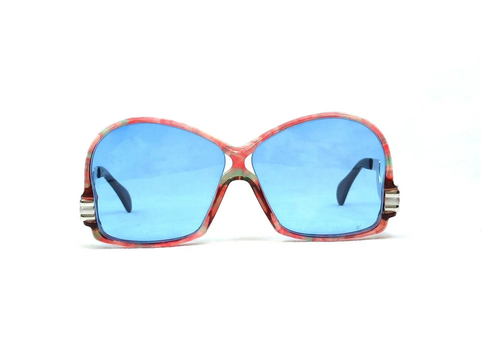 Gafas de sol vintage Cazal años 80 mod 301 hip hop sin usar con estuche Alemania rojo azul Foto 2 de 4