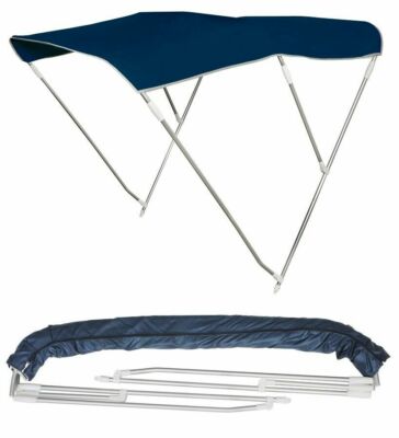 Tendalino Osculati 3 Archi - Ø22 Mm, Lunghezza 175/185 Cm, Colore Blu Navy, Per Barche E Nautica - Foto 5