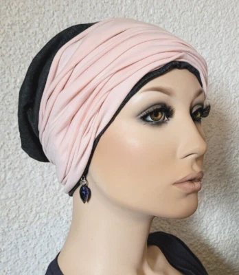 BEANIE MÜTZE + BAND Chemo Turban Stirnband Kopftuch Cap Chemomütze Set Jessy NEU - Bild 1 von 4