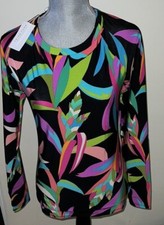 New TRINA TURK Birds Long Sleeve Swim Shirt Rash Guard Size S or M NWT 122