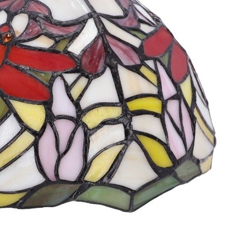 Vetro lavorato in stile libellula colorata rossa per lampade lampadari 20 cm - Foto 2 di 4