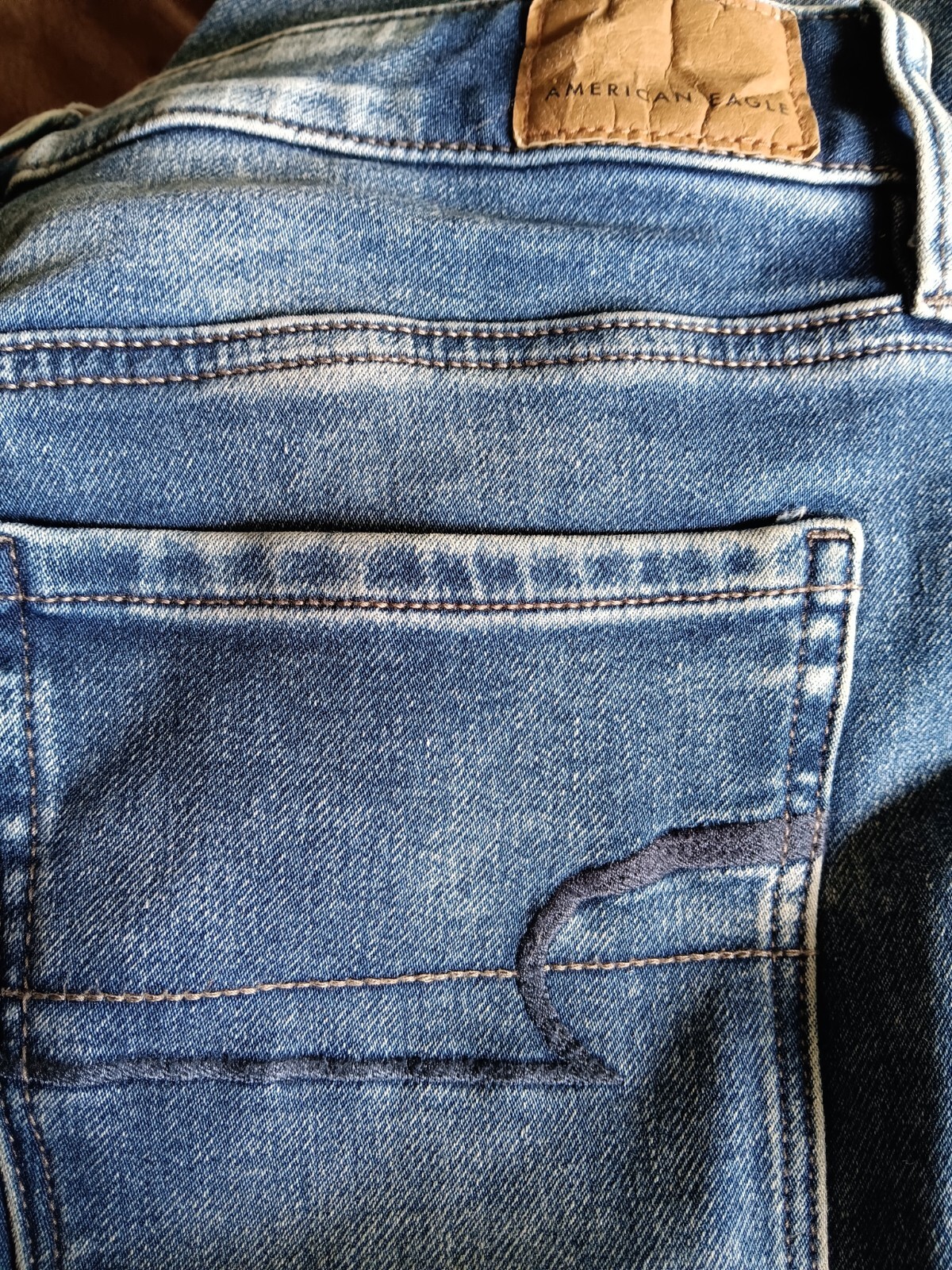 American Eagle Womens Solid Distressed Ripped Sup… - image 3