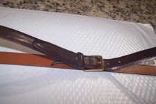 VTG Cole Haan Men s Brown Leather Belt with Solid Brass Buckle Sz 46 Made USA