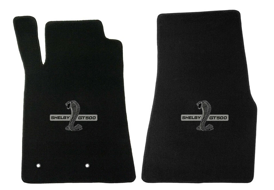 ¡NUEVO! Juego de 4 alfombrillas negras con logotipo Shelby GT500 2005-2009 Ford Mustang Foto 4 de 4